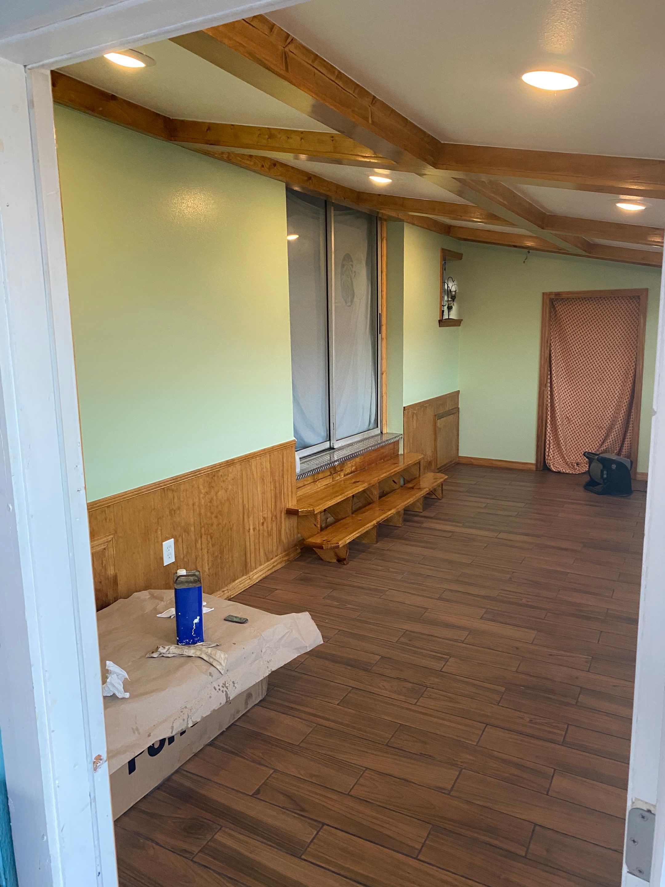 Room completed after remodel and drywall repair