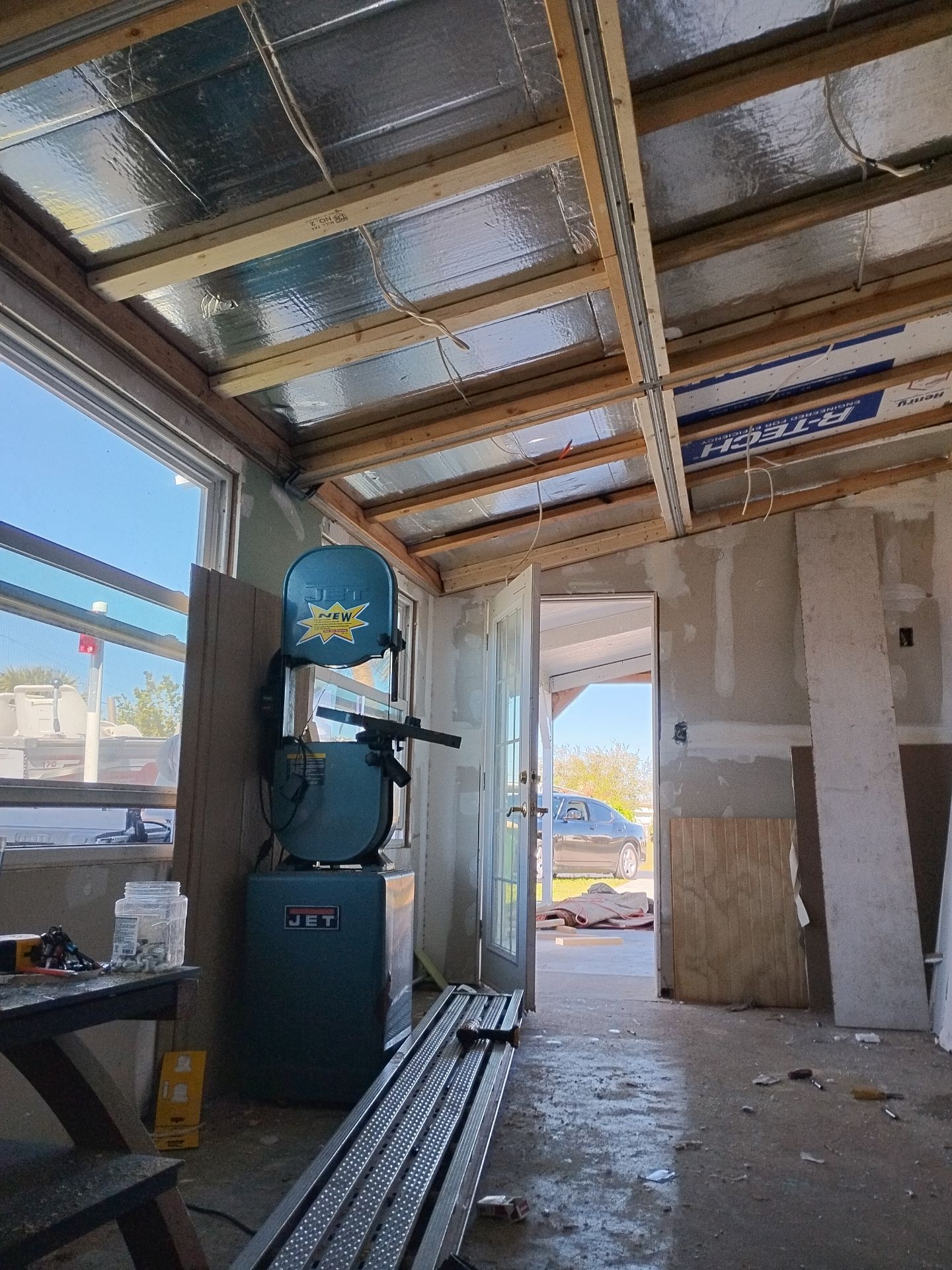 Ongoing remodel and drywall repair after storm damage